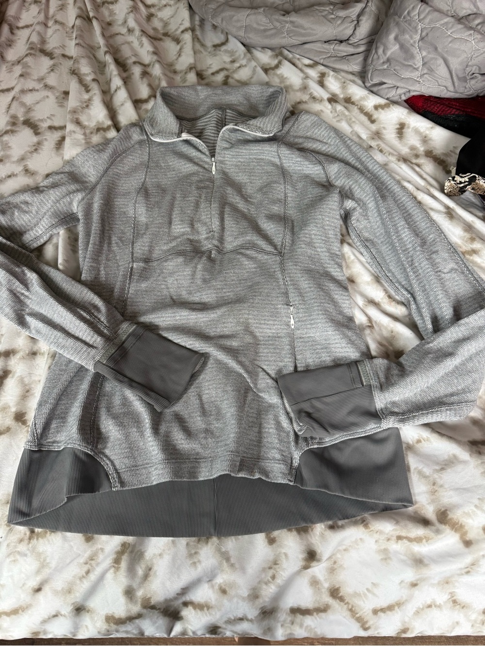 lululemon athletica Heather Gray Quarter-Zip Pullover